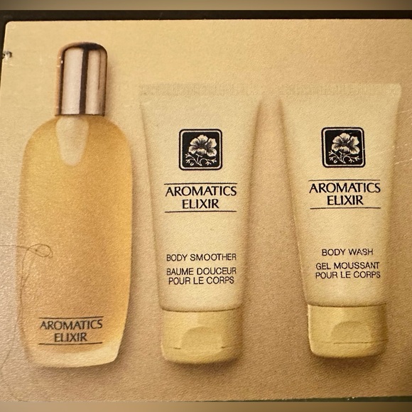 CLINIQUE Aromatics Elixir Perfume Set Spray Body Smoother Body Wash - Picture 5 of 5